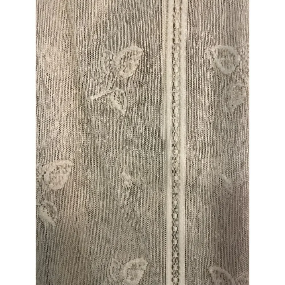 (QTY 4) Heritage Lace USA Polyester Heirloom Sheer Window Panels Ecru 60” x 54”